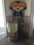 Our trusty walking sticks and Koyasan's mascot!